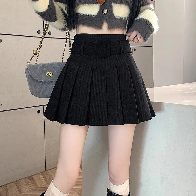 Ya Sheep People Casual Short Skirts Women's Black-1