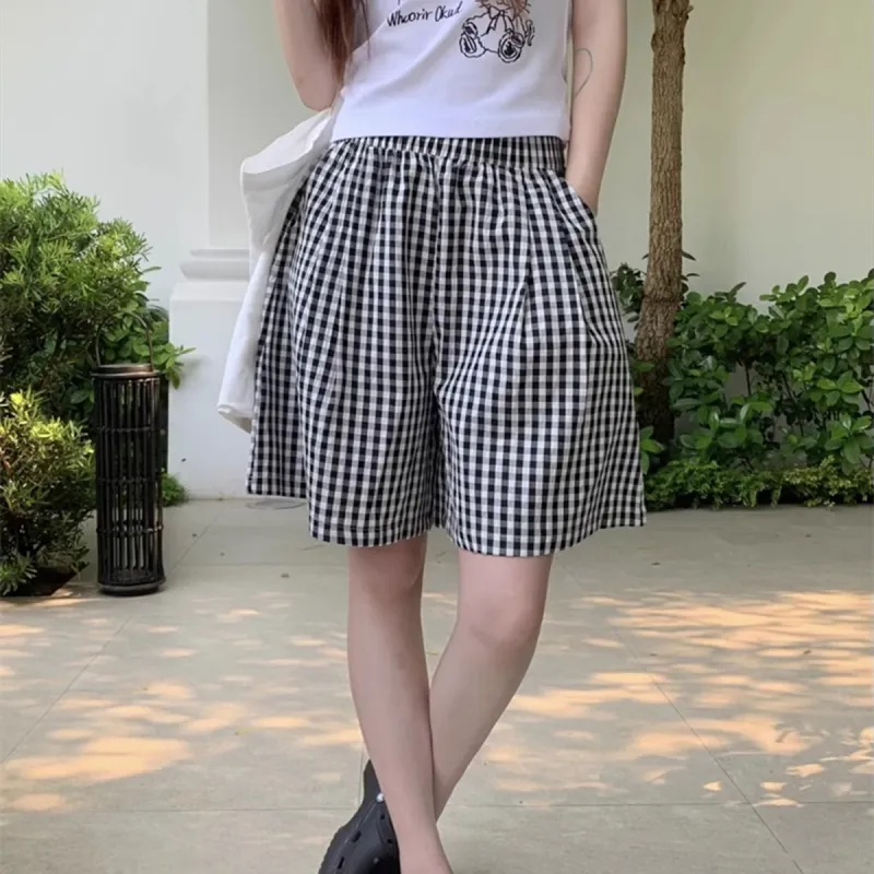 Ya Sheep People Casual Shorts Women's Black-5