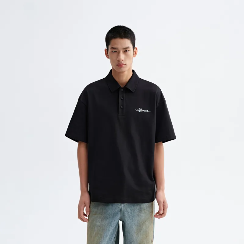 CHINISM Polo Shirt Unisex Black-5