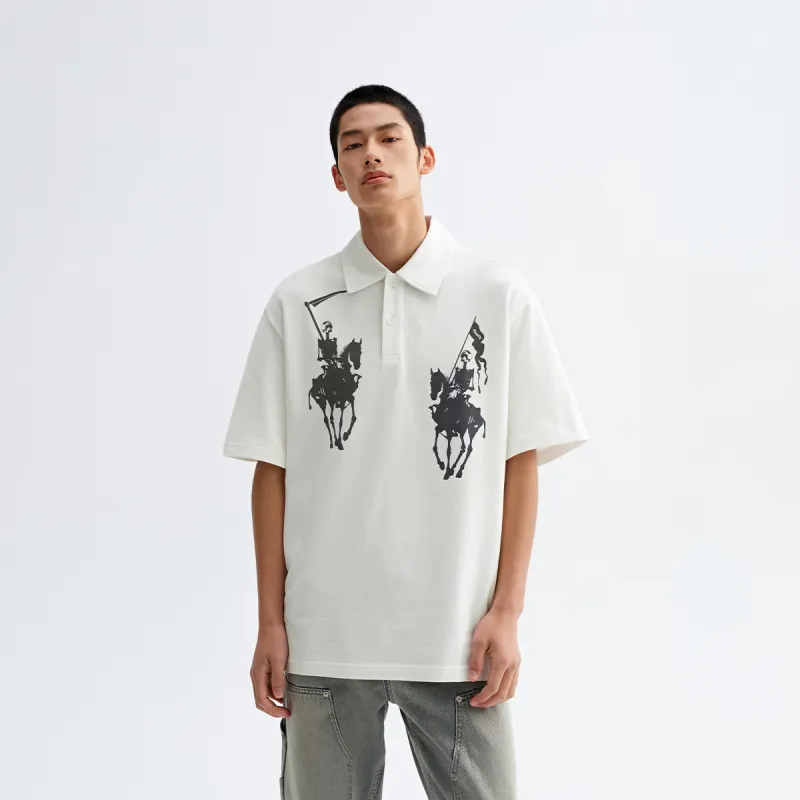 CHINISM Polo Shirt Unisex Raw White-2