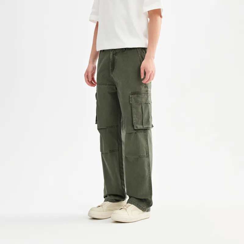 CHINISM Cargo Pants Unisex Green-3