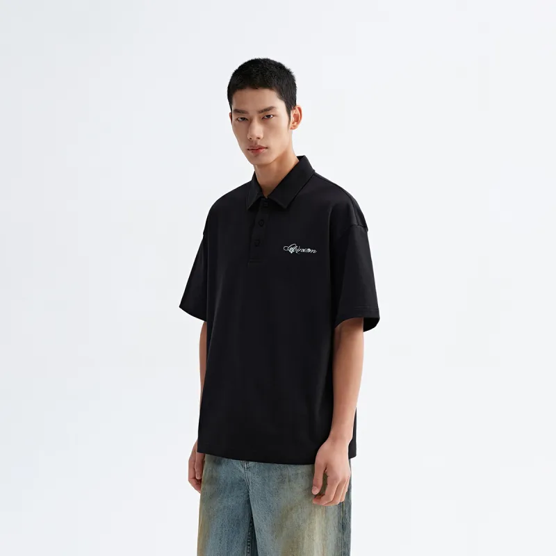 CHINISM Polo Shirt Unisex Black-4