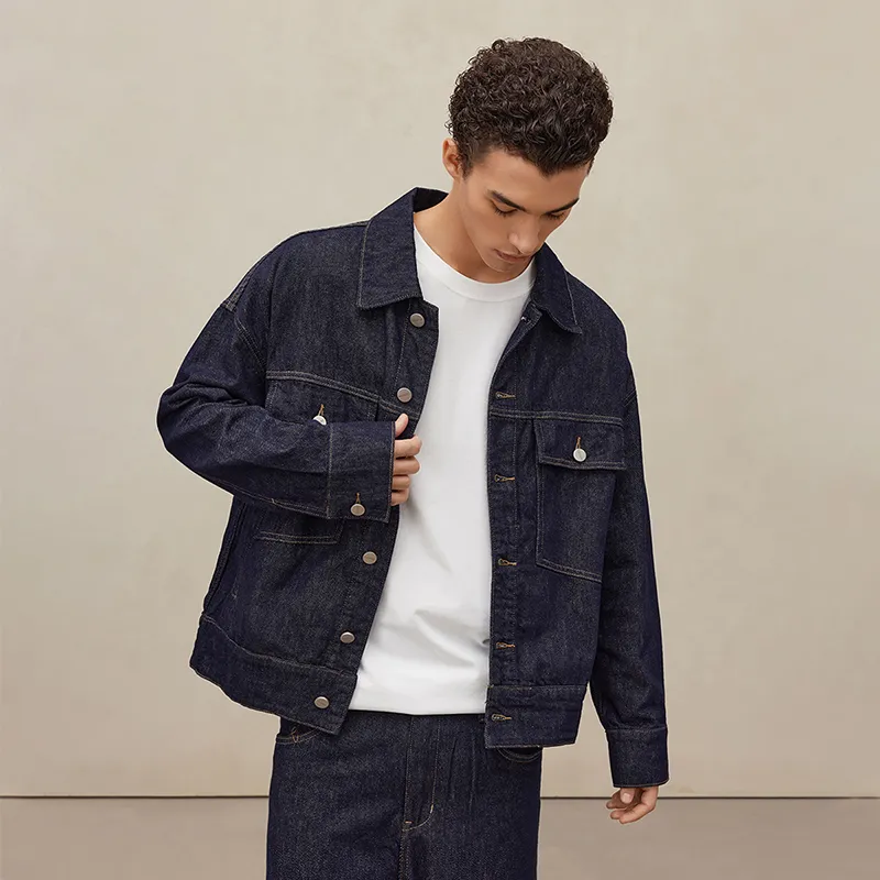 CHINISM Denim Jackets Unisex Blue Denim-5