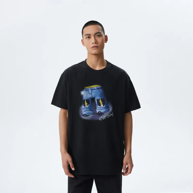 CHINISM T Shirt Unisex Washed Black-4