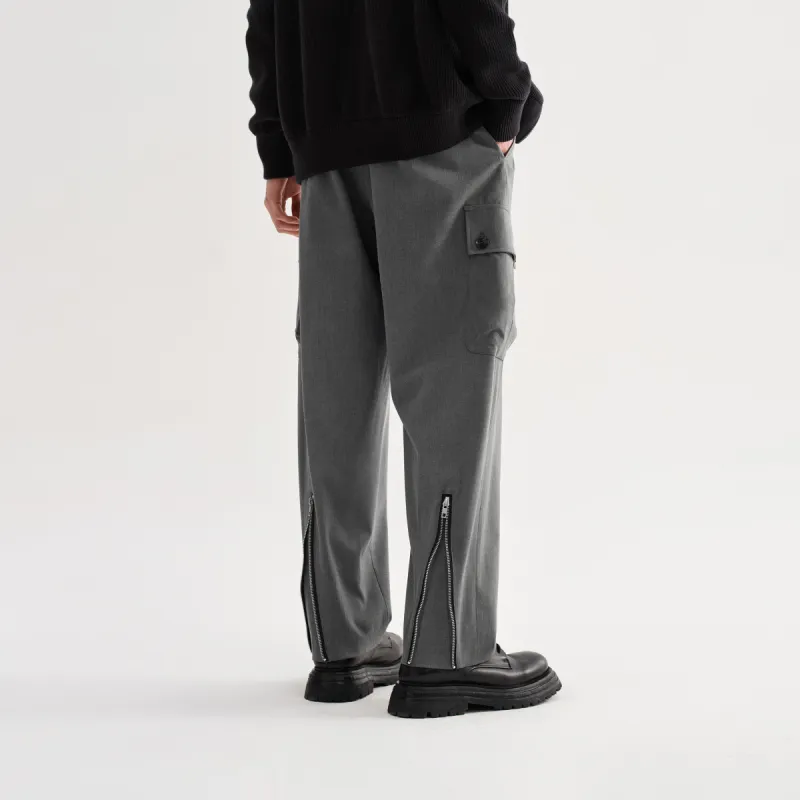 CHINISM Cargo Pants Unisex Dark Gray-3