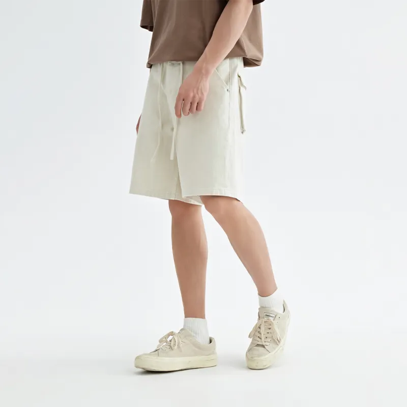 CHINISM Denim Shorts Unisex Ecru-6