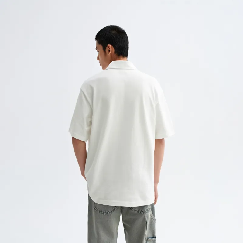 CHINISM Polo Shirt Unisex Raw White-6