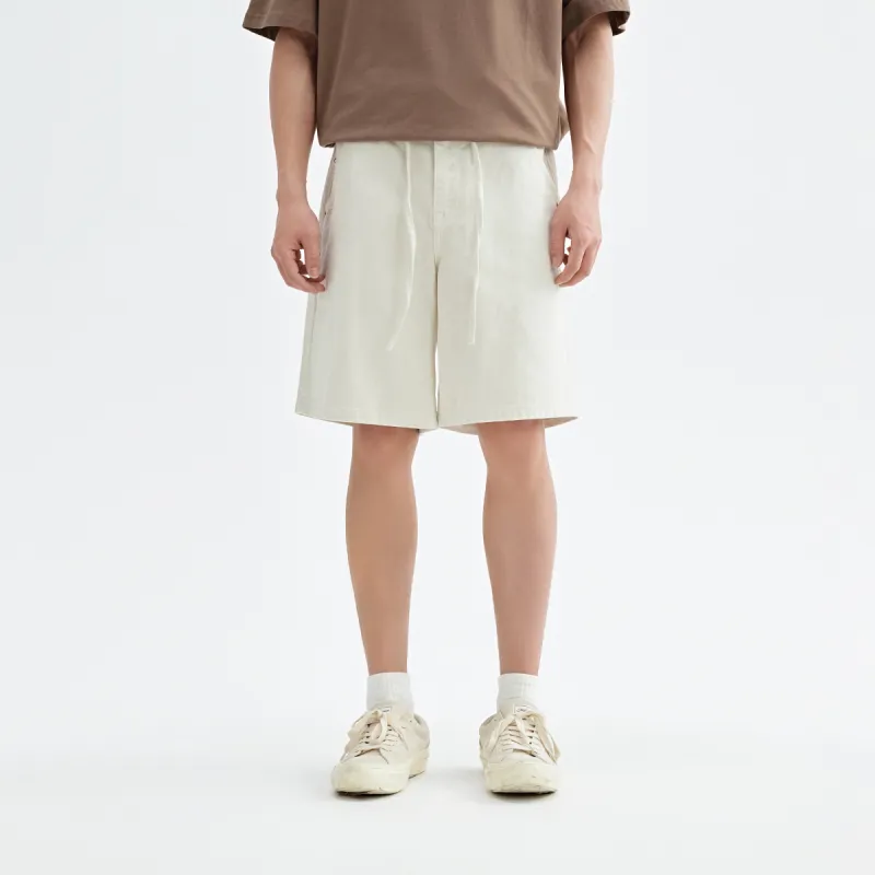 CHINISM Denim Shorts Unisex Ecru-2