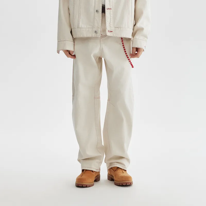 CHINISM Jeans Unisex White Denim-4