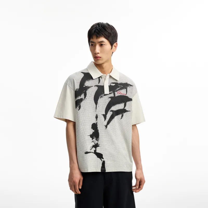 CHINISM Polo Shirts Unisex Light Coffee-3