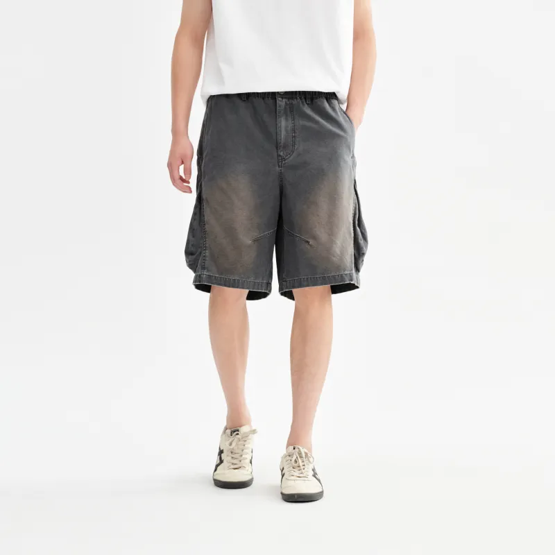 CHINISM Blackwater Series Cargo Shorts Unisex Washed Gray-5