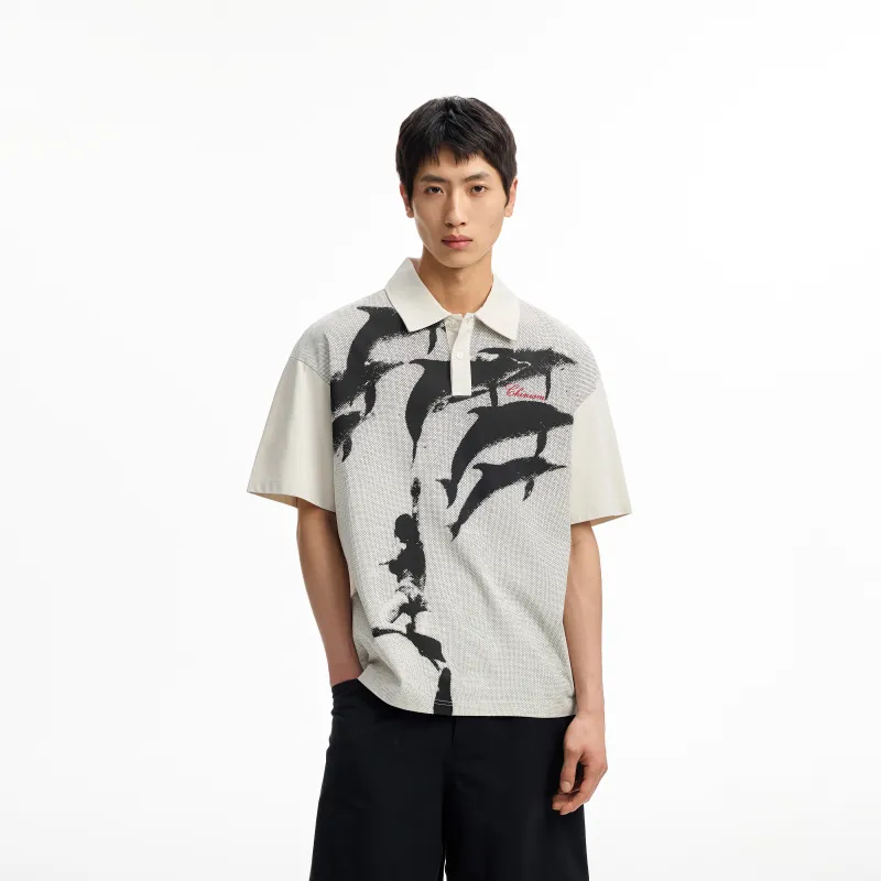 CHINISM Polo Shirts Unisex Light Coffee-4
