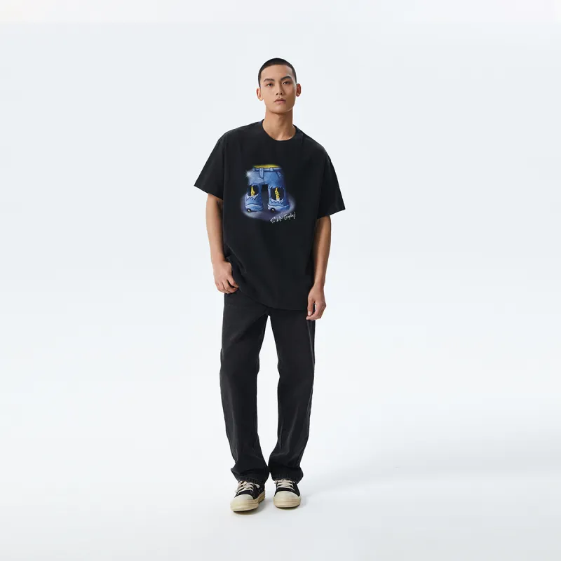 CHINISM T Shirt Unisex Washed Black-2