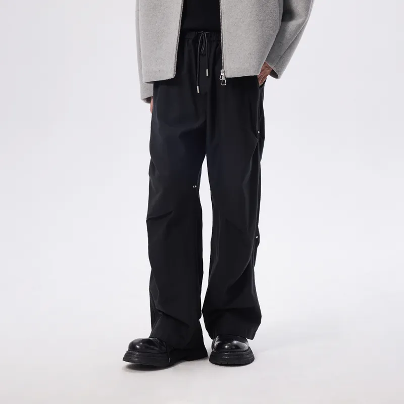 CHINISM Casual Pants Unisex Black-3