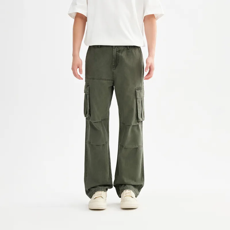CHINISM Cargo Pants Unisex Green-2