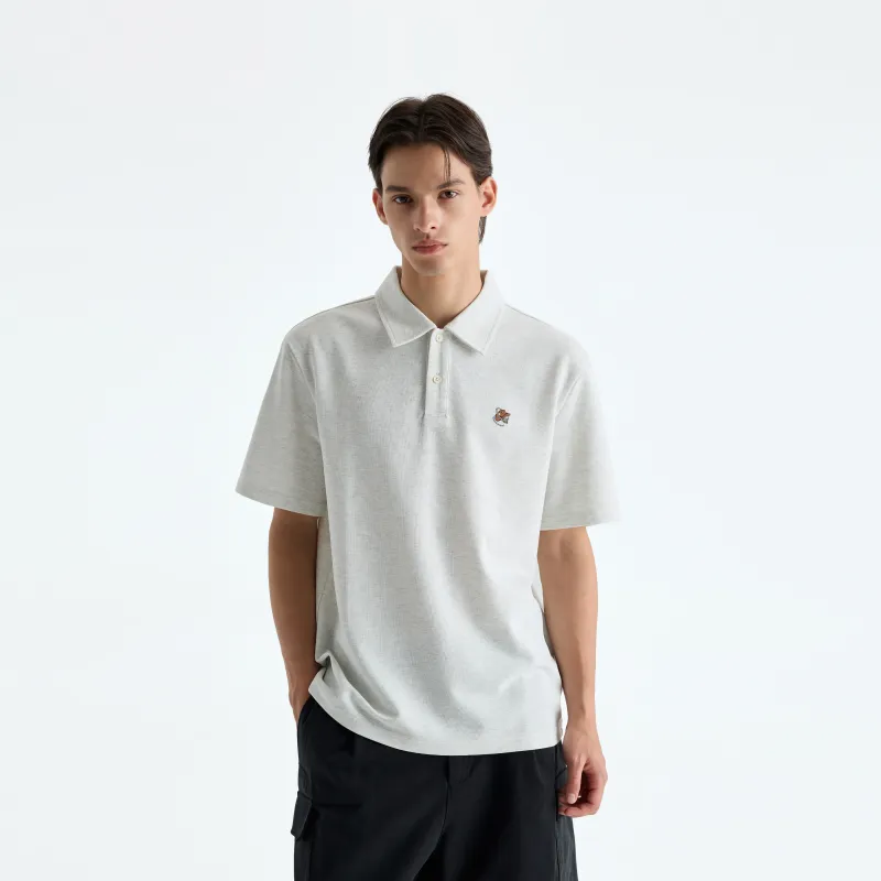 CHINISM Polo Shirts Unisex Heather Gray-2