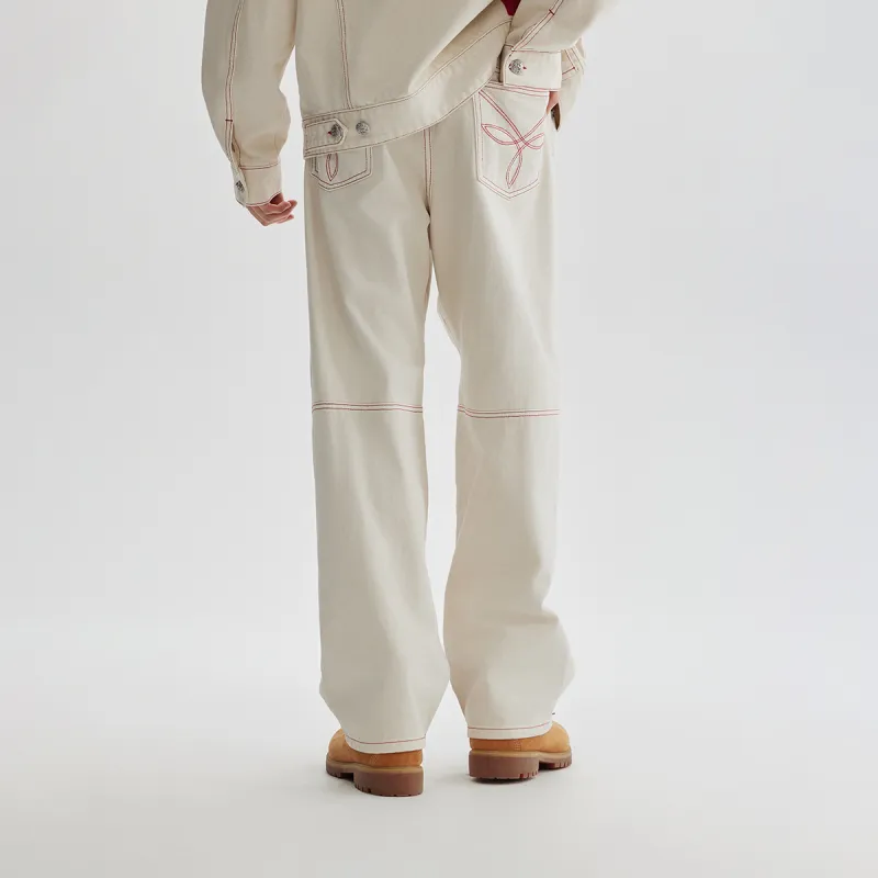 CHINISM Jeans Unisex White Denim-3