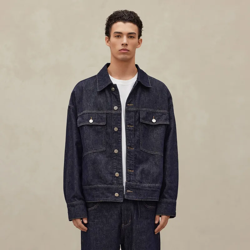 CHINISM Denim Jackets Unisex Blue Denim-2