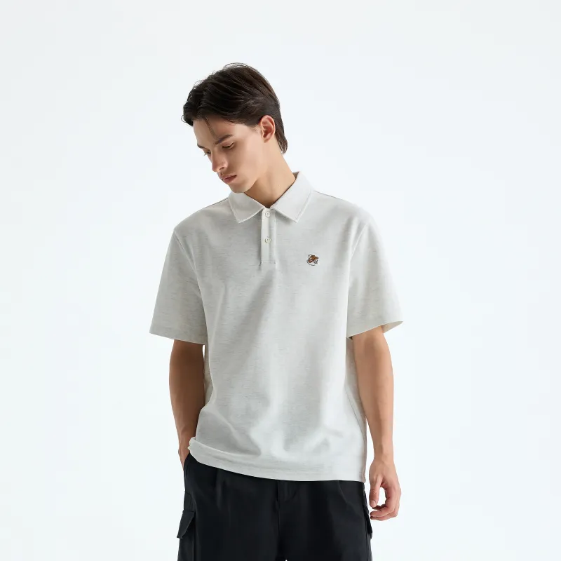 CHINISM Polo Shirts Unisex Heather Gray-5