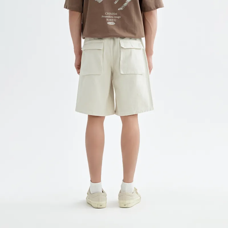 CHINISM Denim Shorts Unisex Ecru-3