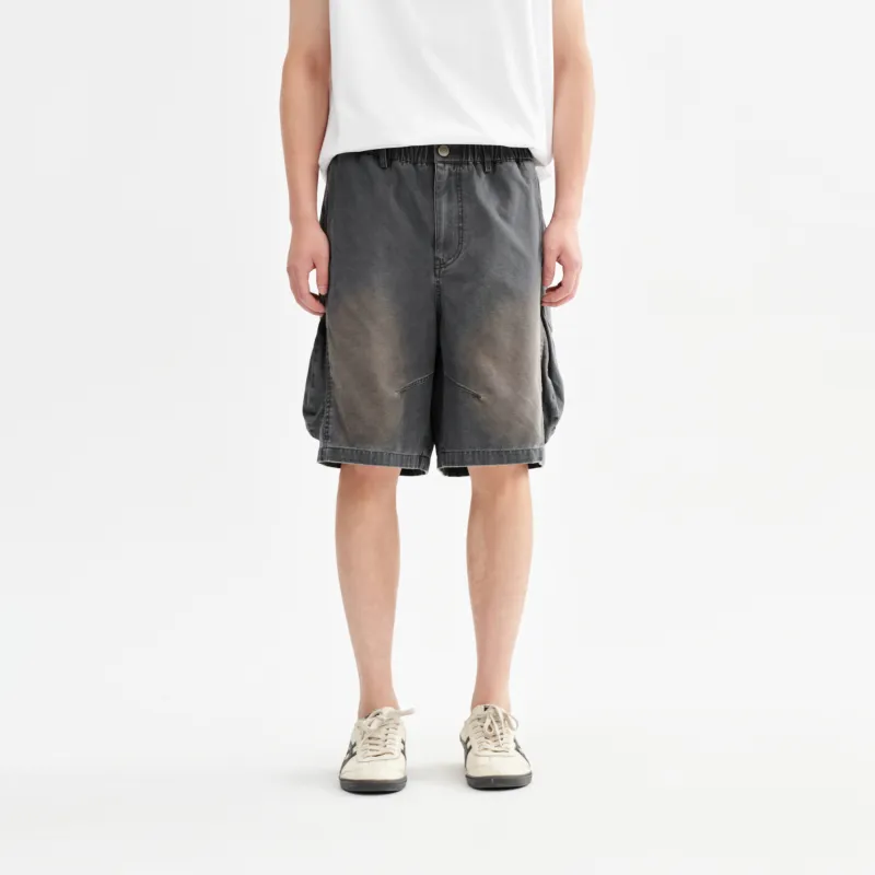 CHINISM Blackwater Series Cargo Shorts Unisex Washed Gray-2