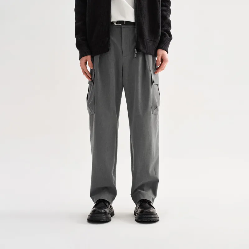 CHINISM Cargo Pants Unisex Dark Gray-2