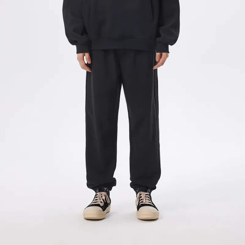 CHINISM Knitted Sports Pants Unisex Black-4