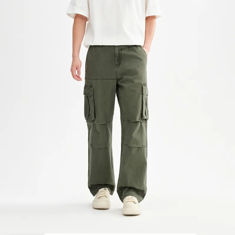 CHINISM Cargo Pants Unisex Green-5