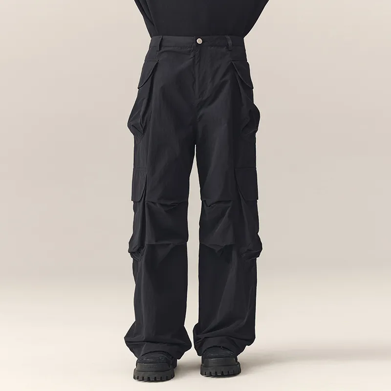 CHINISM Casual Pants Unisex Black-3