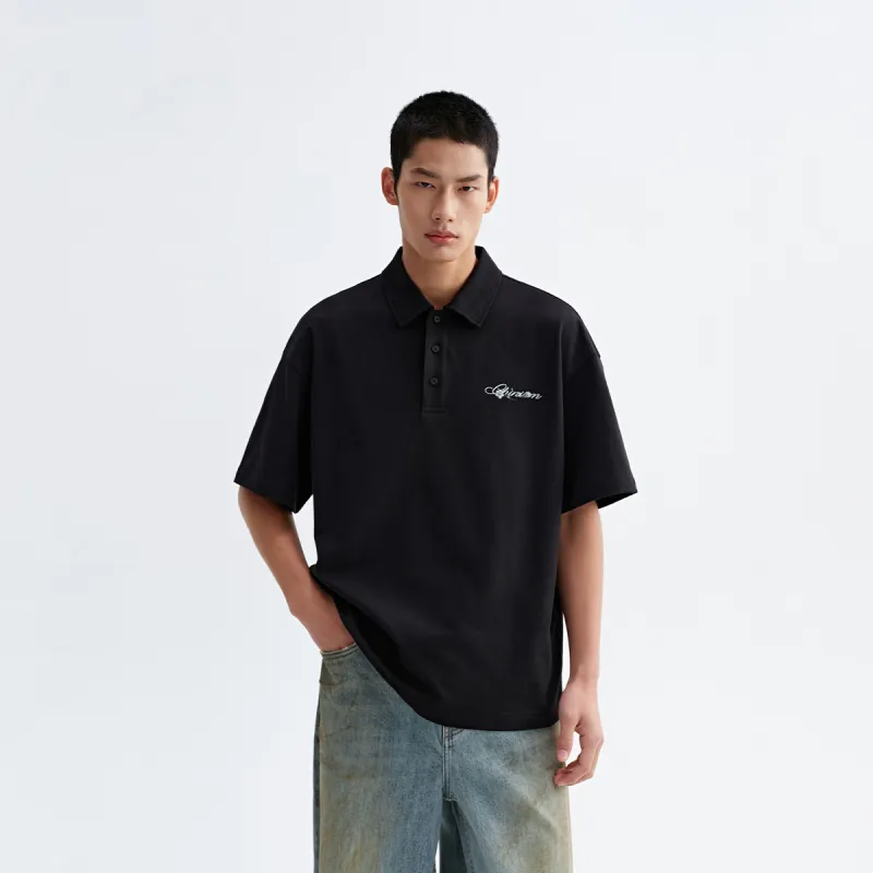 CHINISM Polo Shirt Unisex Black-3