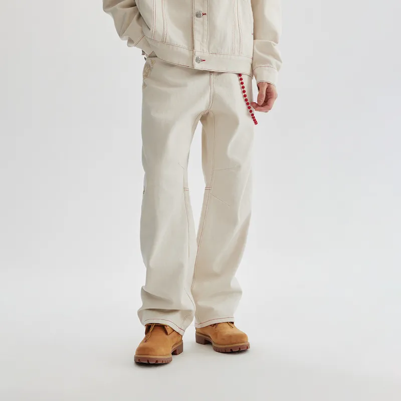 CHINISM Jeans Unisex White Denim-2