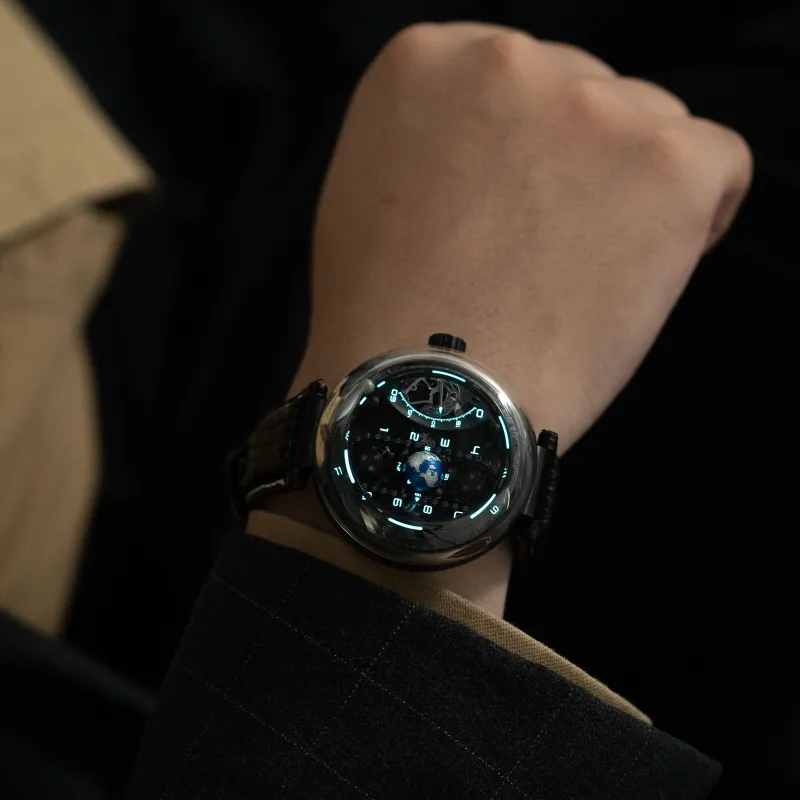 BEHRENS Creative Home Collection Manual Mechanical Movement Watch Unisex Black Dial-6