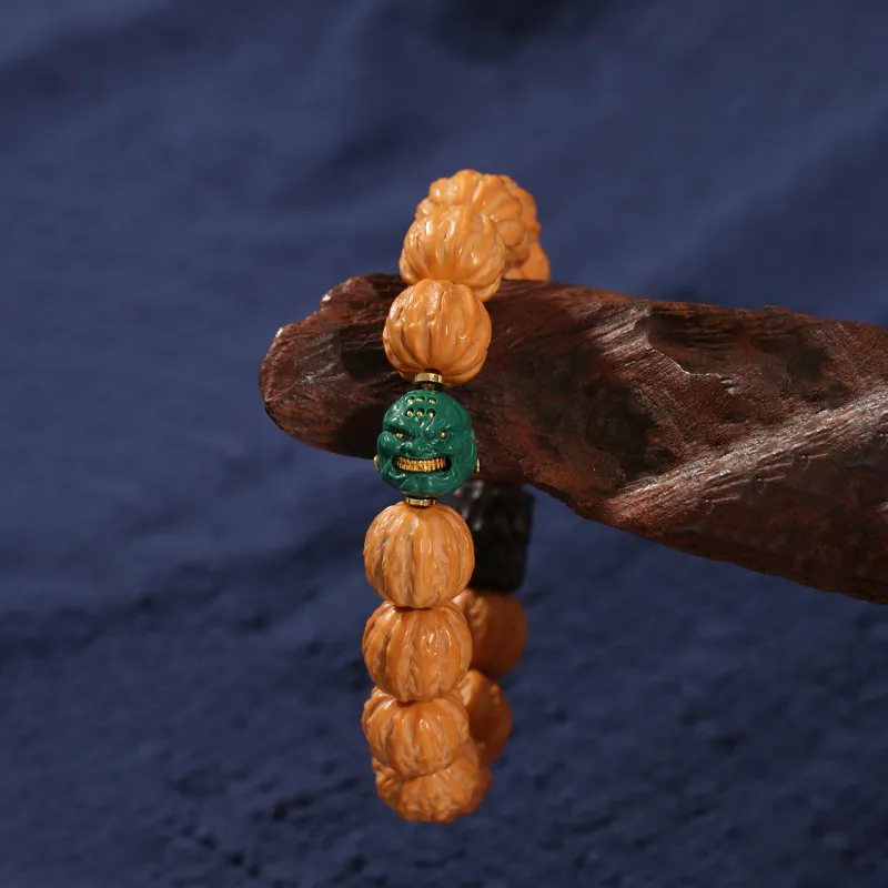MUUSI Monkey Head Walnut Bracelets Unisex-1