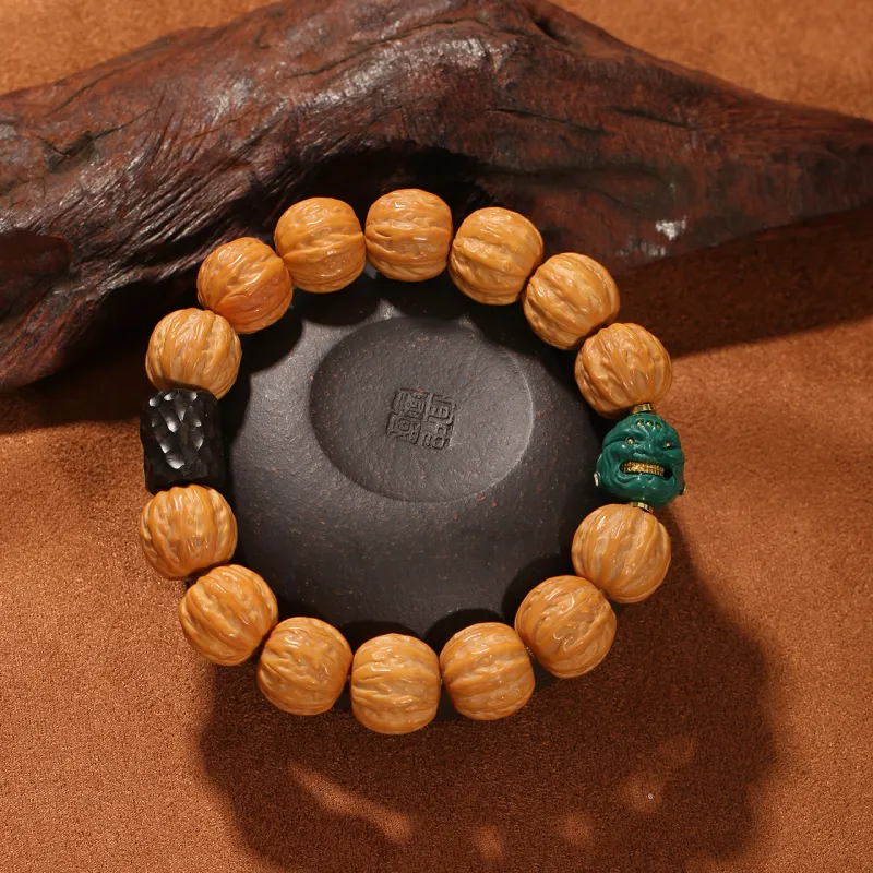 MUUSI Monkey Head Walnut Bracelets Unisex-6