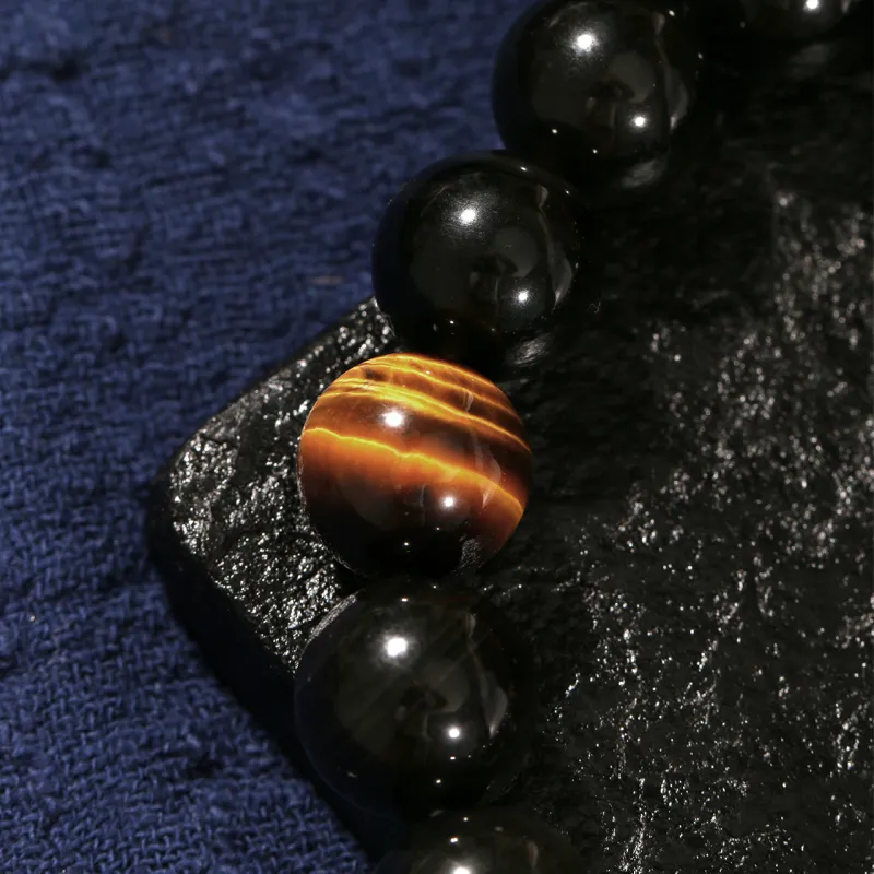 MUUSI Natural Obsidian Bracelets Unisex-9