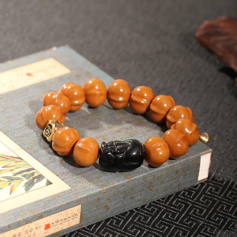 MUUSI Monkey Head Walnut Bracelets Unisex-3