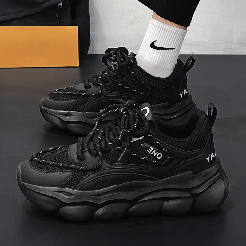 Yalu Lightweight And Wear resistant Low Top Chunky Sneakers Men's-5