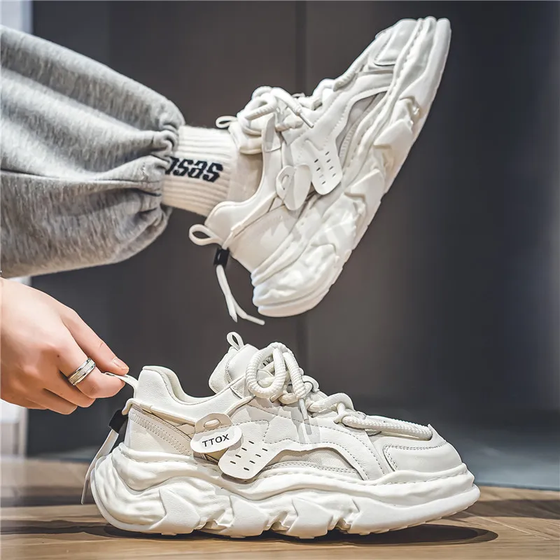 Yalu Shock Absorbers With Slip Resistant Features Low Top Chunky Sneakers Men's-9