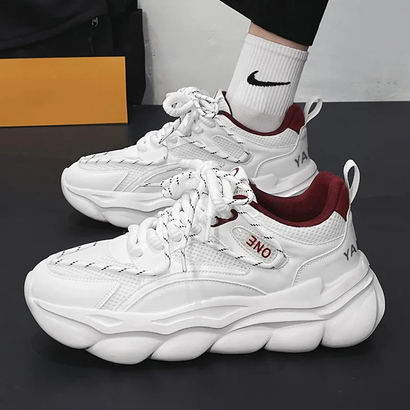Yalu Lightweight And Wear resistant Low Top Chunky Sneakers Men's-8