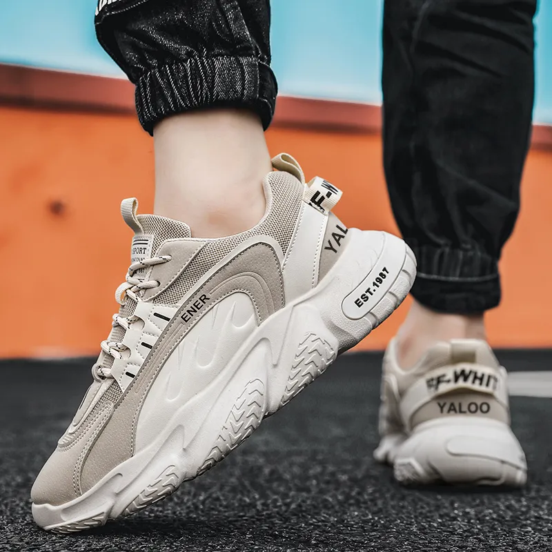 Yalu Abrasion Resistant Coverage Low Top Chunky Sneakers Men's-3
