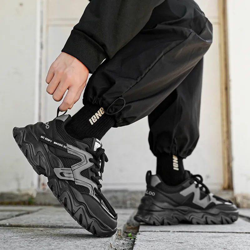 Yalu Breathable Coverage Low Top Chunky Sneakers Men's-5