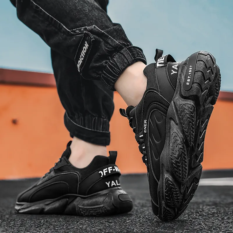 Yalu Abrasion Resistant Coverage Low Top Chunky Sneakers Men's-5