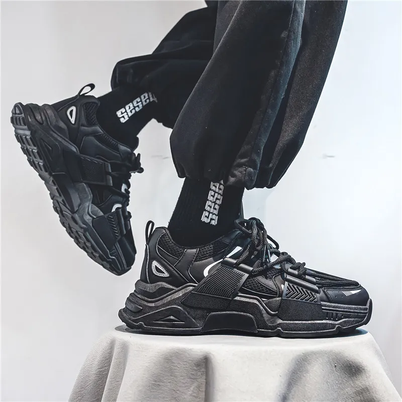 Yalu Cushioning, Wear Resistant Low Top Chunky Sneakers Men's-11