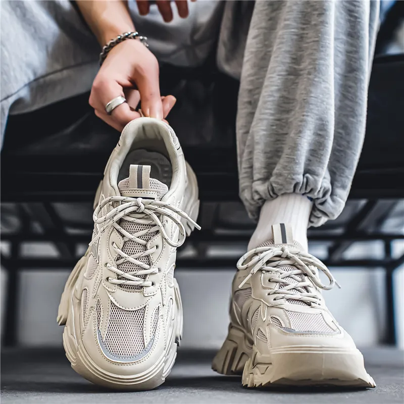 Yalu Cushioning Wear-Resistant Low-Top Chunky Sneakers Men's-2