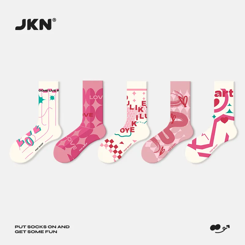 JKN Mid Calf Socks Unisex 5 Pack-1