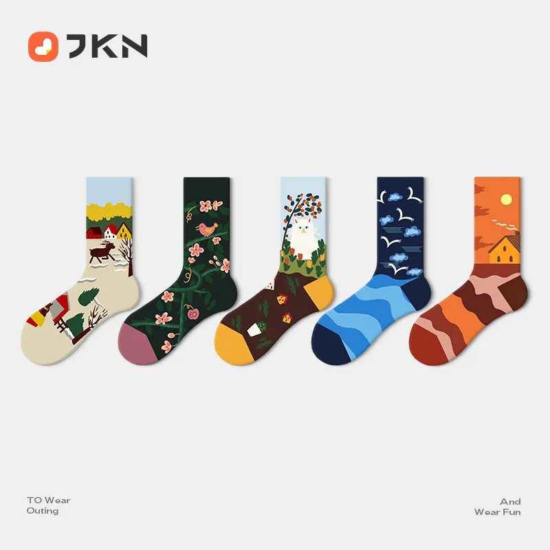JKN Unisex Mid Calf Socks-1