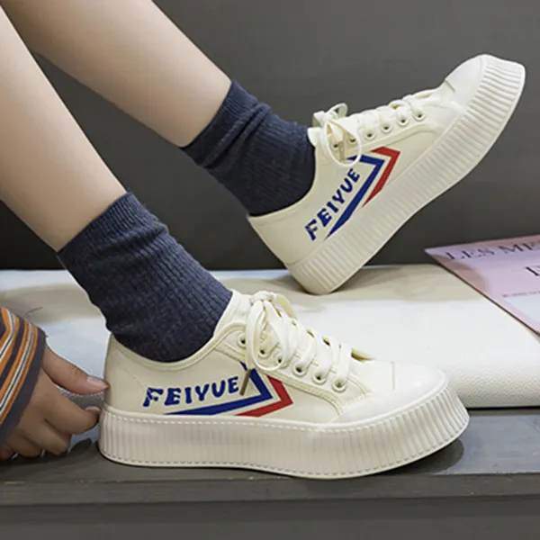 Feiyue Non slip Lightweight Low Top Canvas Shoes Women's-5