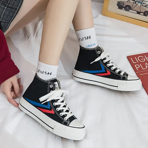Feiyue Wear resistant And Lightweight High Top Canvas Shoes Women's-4
