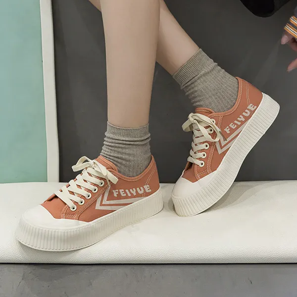 Feiyue Non slip Lightweight Low Top Canvas Shoes Women's-7