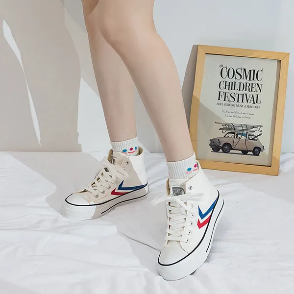 Feiyue Wear resistant And Lightweight High Top Canvas Shoes Women's-2